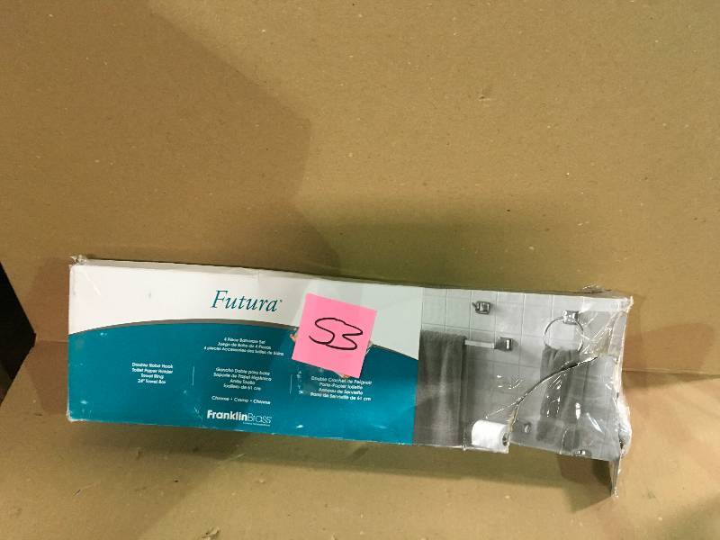 lot 53 image: Liberty Hardware DS2400PC Futura 4-Piece Chrome Bathroom Kit not used