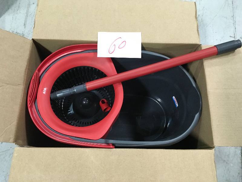 lot 60 image: O-Cedar EasyWring Cleaning Spin MOP & Bucket 3pcs System Hardwood Floor