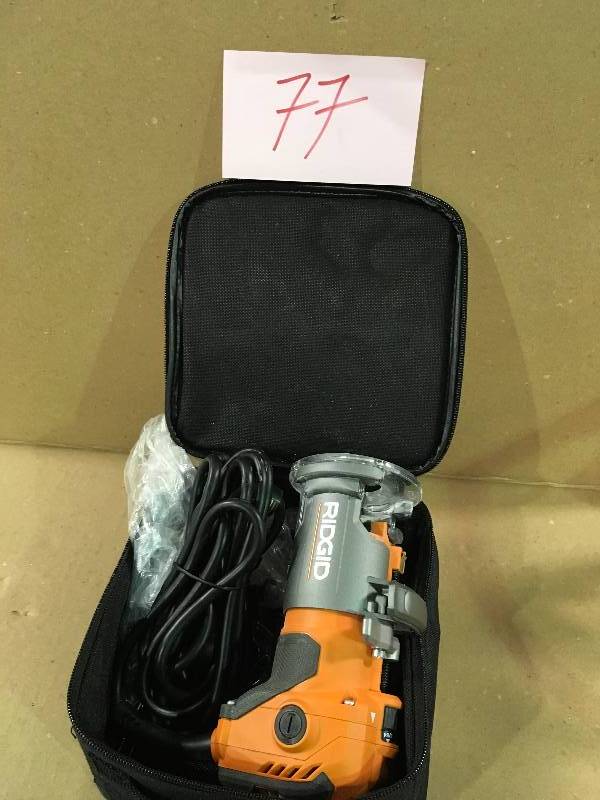 lot 77 image: Ridgid R2401 Laminate Trim Router  Used in good working cond.