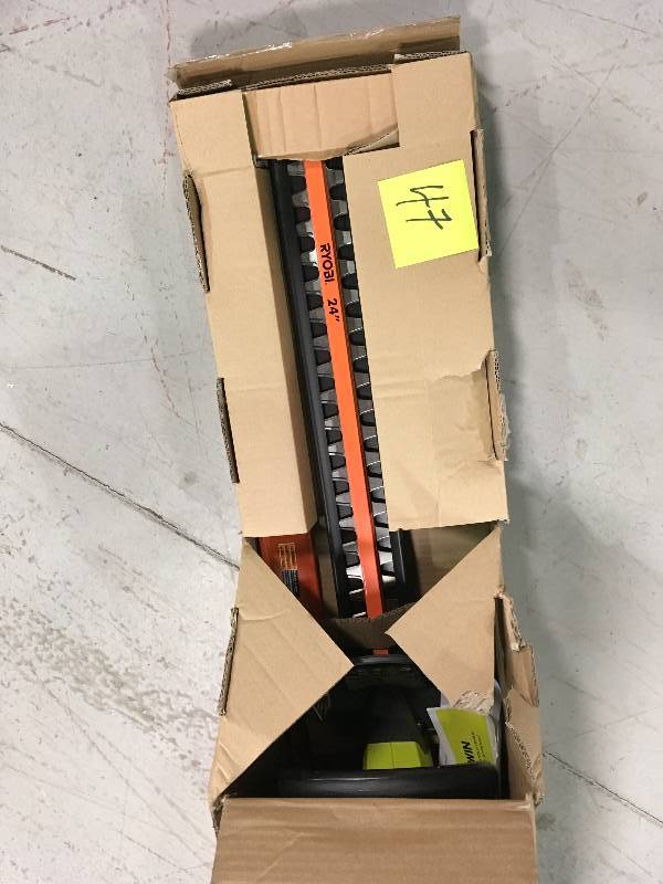 lot 47 image: Ryobi RY40601 40V 24 Cordless Hedge Trimmer - Bare Tool  Used in good working cond.