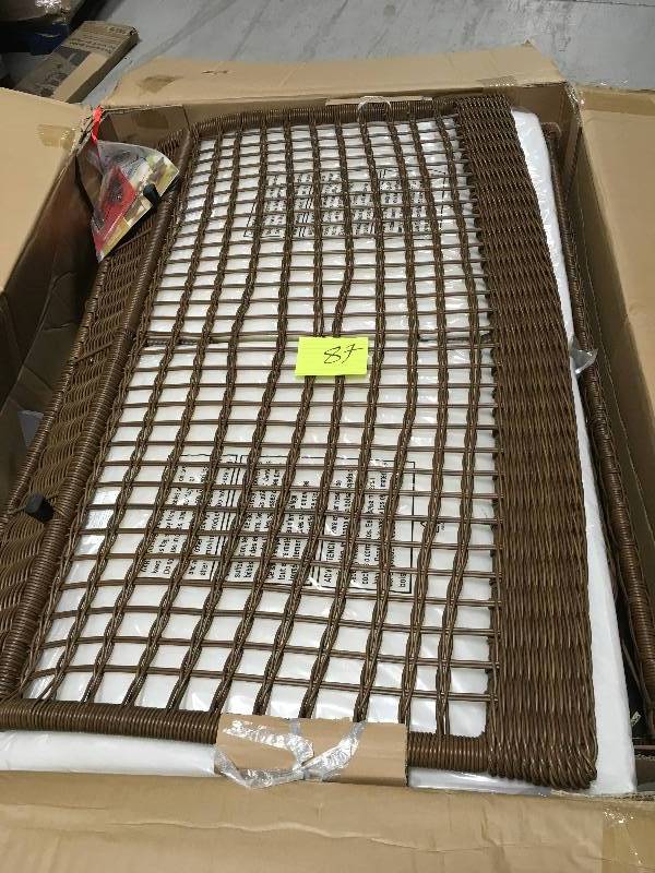 lot 87 image: Hampton Bay 56-20303 Spring Haven Brown All-Weather Wicker Patio Loveseat  Bare in good conditions