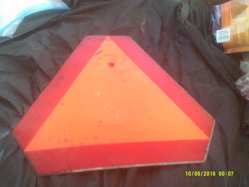 STEEL SLOW MOVING VEHICLE SIGN