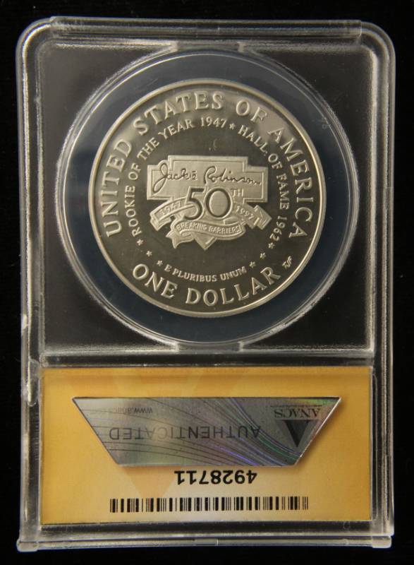 1997-S PROOF JACKIE ROBINSON US DOLLAR PF68 DCAM ANACS