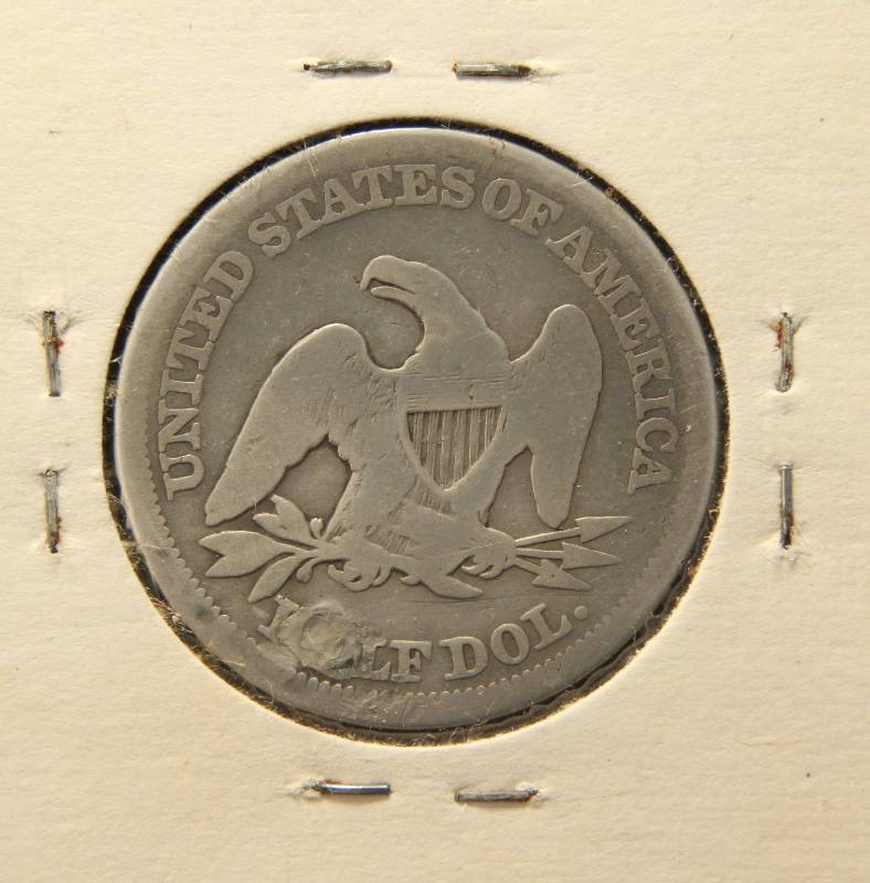 1854 US SEATED LIBERTY SILVER HALF DOLLAR