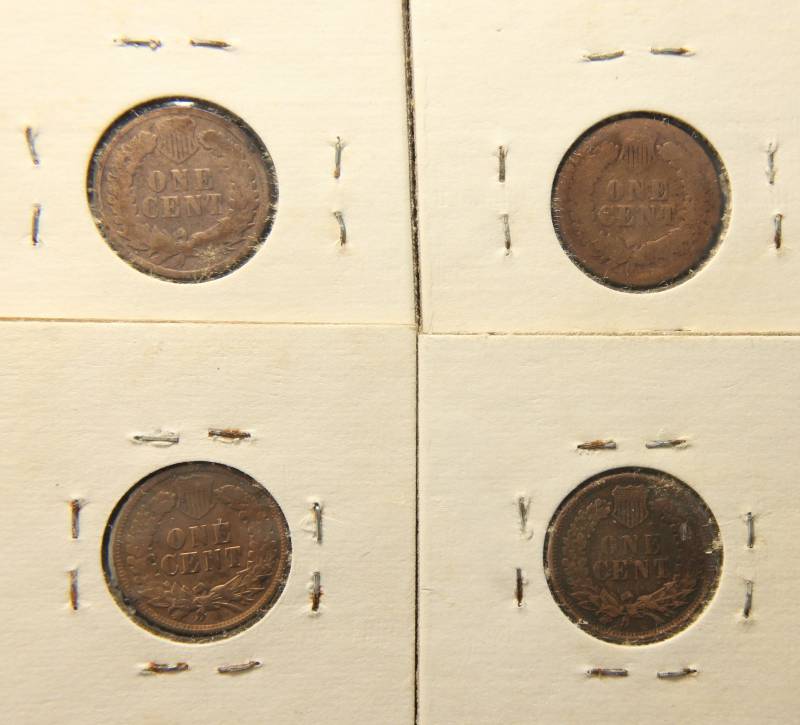 GROUP OF 4 INDIAN HEAD CENTS AS PICTURED