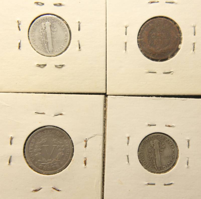 GROUP OF 4 US COINS AS PICTURED