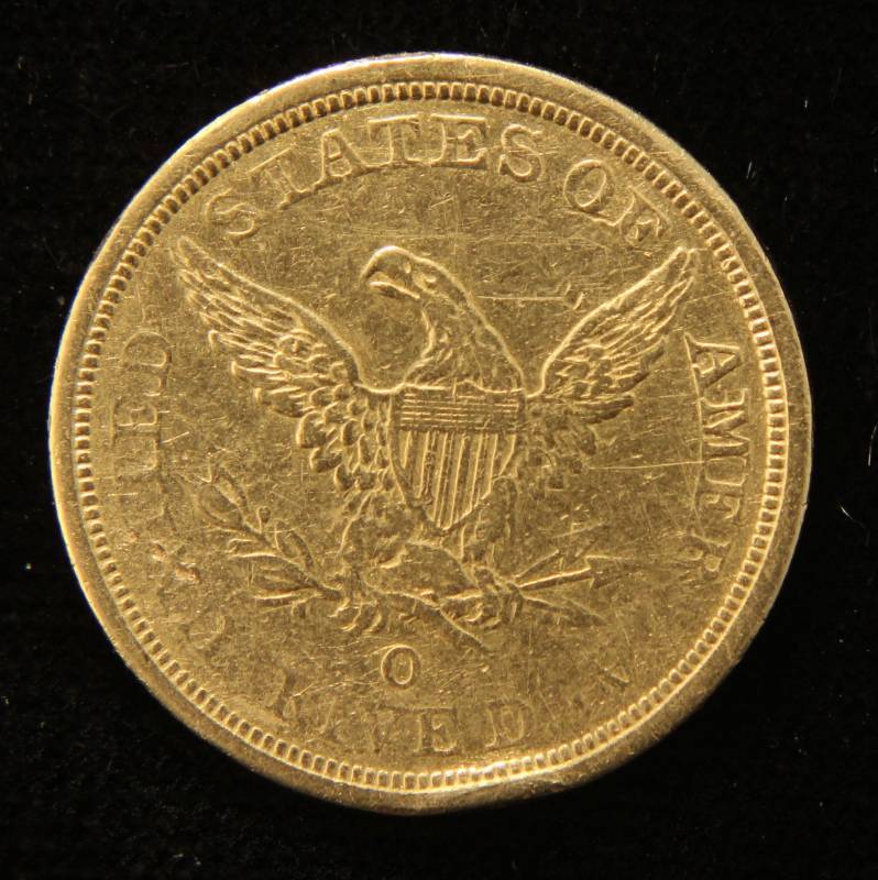 1843-O US $5 GOLD LIBERTY RARE NEW ORLEANS MINT GOLD PIECE