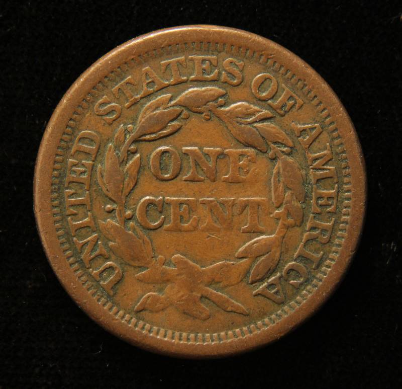 1854 US BRAIDED HAIR LARGE CENT