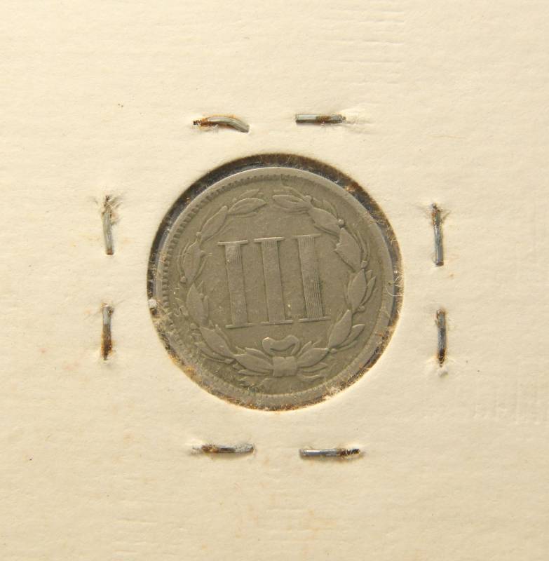 1865 US THREE CENT NICKEL