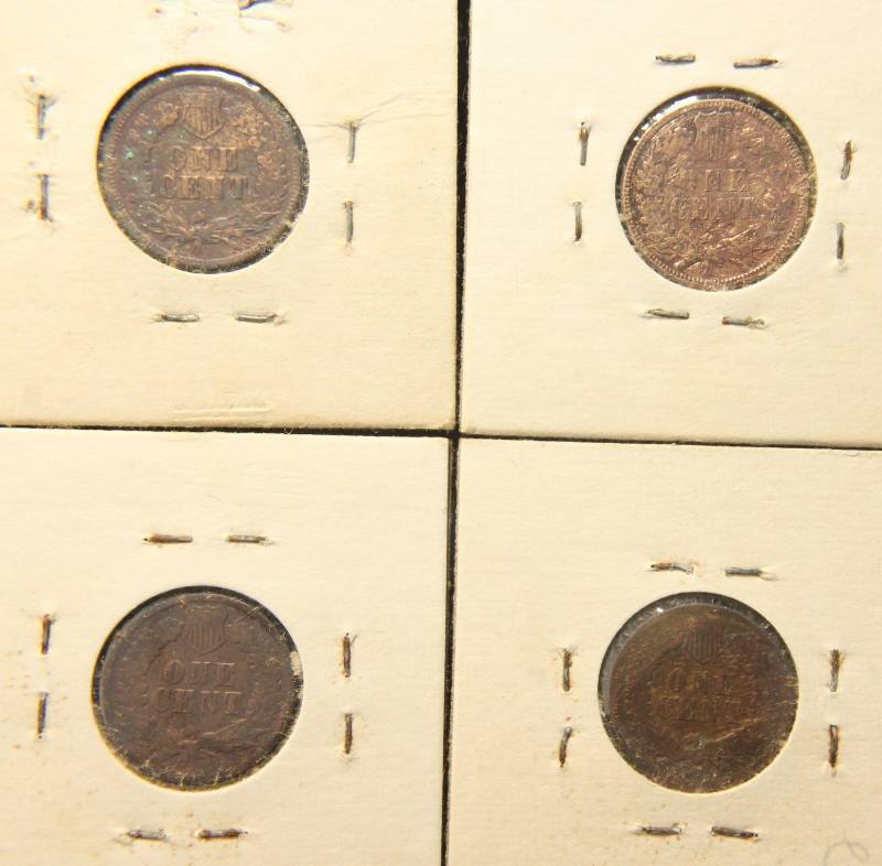 GROUP OF 4 INDIAN HEAD CENTS AS PICTURED