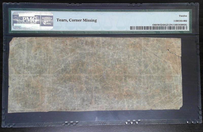 1830S BANK OF GREEN BAY WISCONSIN $1 NOTE FINE12 PMG CERTIFIED