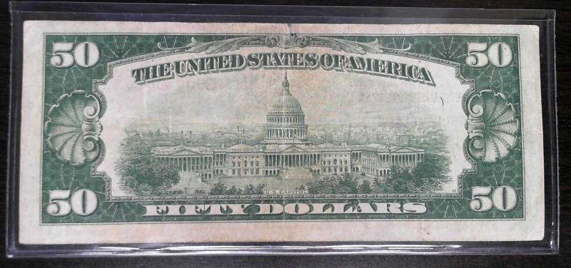 1929 US $50 CLEVELAND OHIO NATIONAL CURRENCY FEDERAL RESERVE NOTE