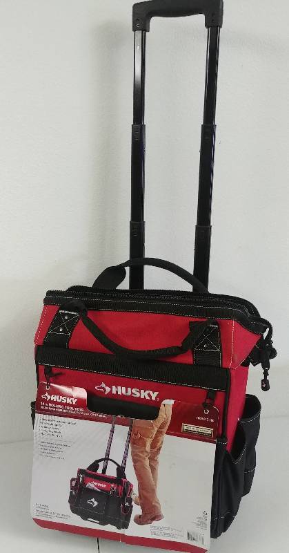 lot 7 image: Husky 14 Rolling Tool Tote.