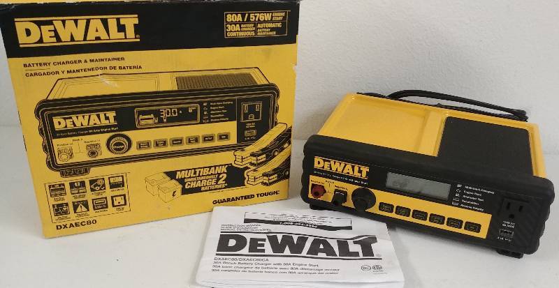 lot 13 image: DeWalt Multibank Battery Charger& Maintainer
