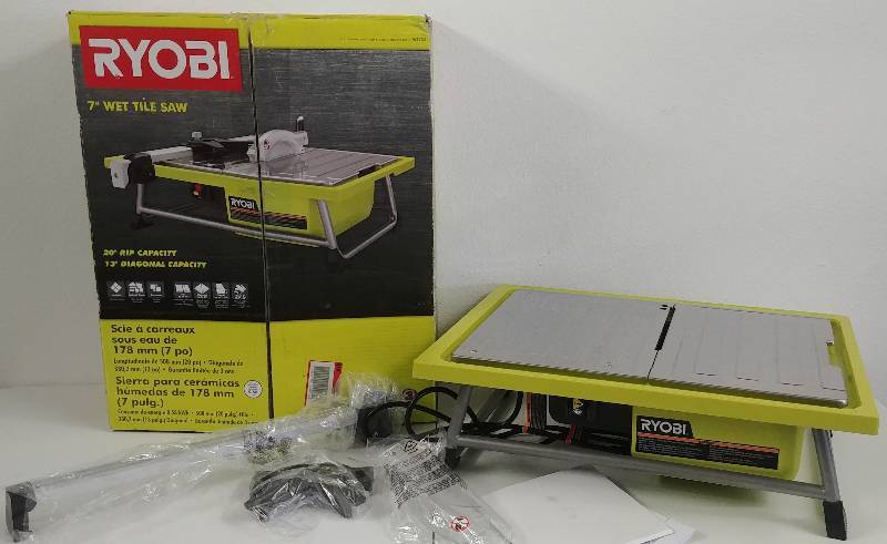 lot 30 image: Ryobi 7 Wet Tile Saw