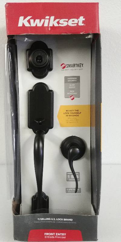 lot 41 image: Kwikset Bronze Arlington x Tunstin Front Entry Handleset