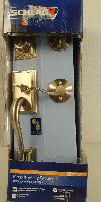 lot 43 image: Schlage Satin Nickel Entrance Handleset