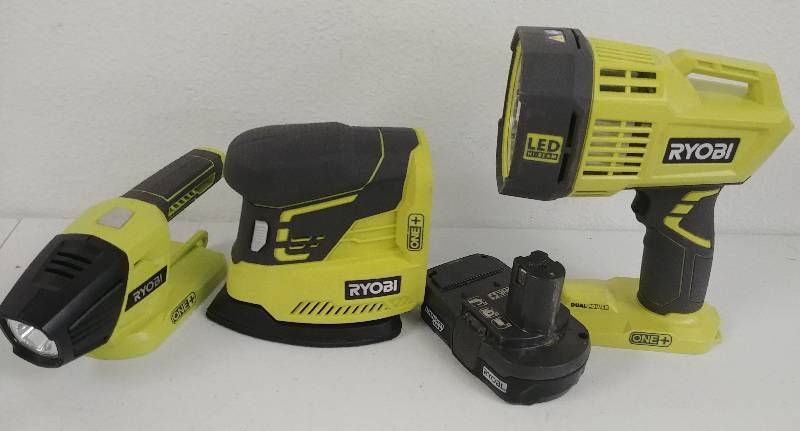lot 46 image: Ryobi ONE Cordless Tool Grouping