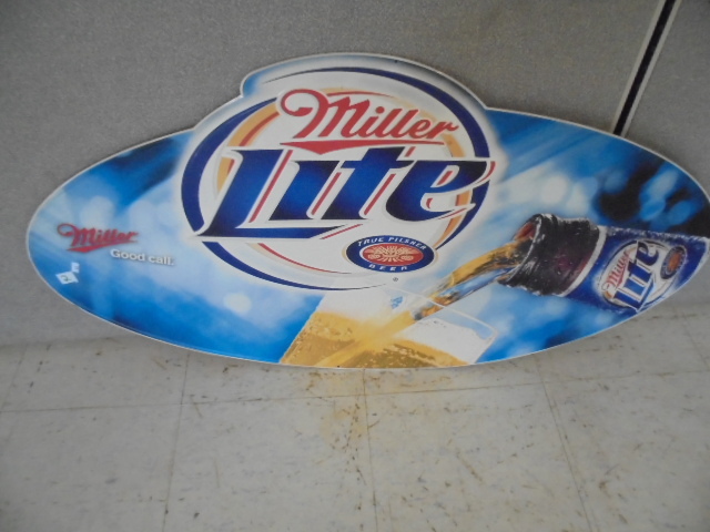 lot 2 image: Miller Lite Metal Sign