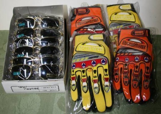 lot 122 image: Sports Gloves and Sunglasses