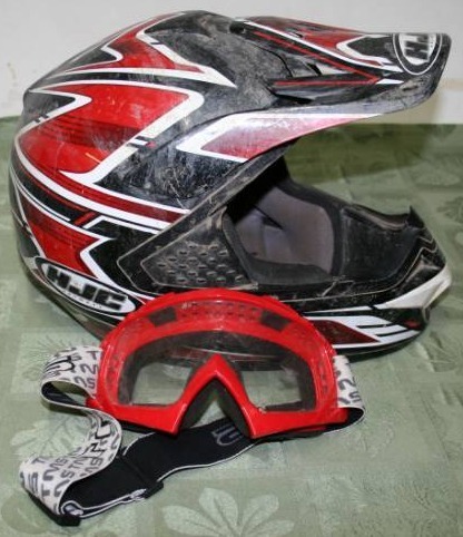 lot 155 image: ATV HJC Helmet and Goggles