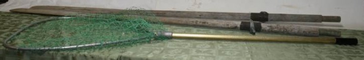 lot 435 image: Wooden Oars and Fishing Net