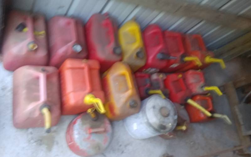 lot 18 image: Large Lot Of Assorted Gas Cans
