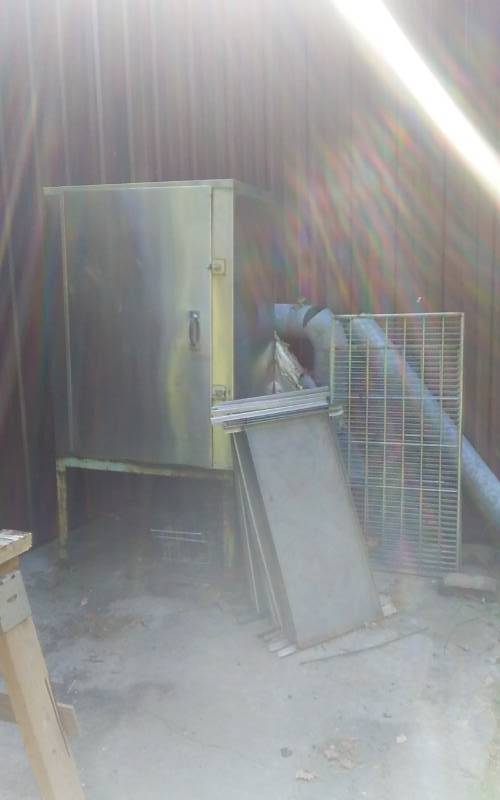 lot 22 image: Commercial Grade Stainless Steel Food Dehydrater 35x24x73 Would Make An Awesome Smoker (Includes Extra ShelvingScrap)