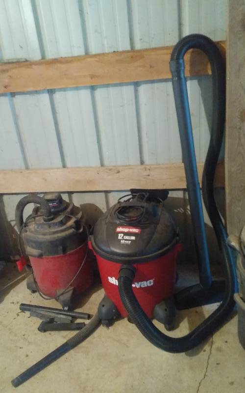 lot 36 image: 2-Shop Vacs With Attachments-1-10 Gallon 5.0 Hp, Other 2 Hp.