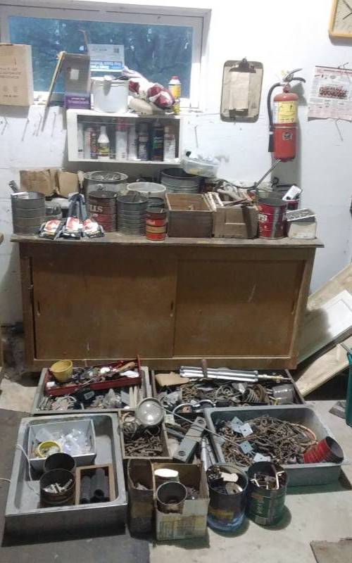 lot 103 image: Work Bench Cabinet 60x28x33