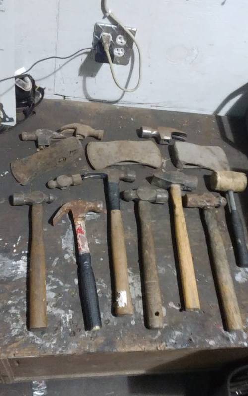 lot 109 image: Lot Of Assorted Hammer & Axe Heads