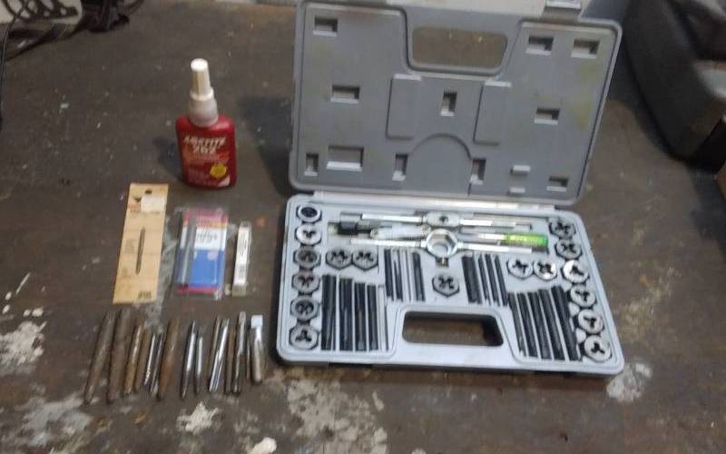 lot 117 image: 40 Piece Tap & Die Set, Other Taps, Easy Outs, Lock Tite