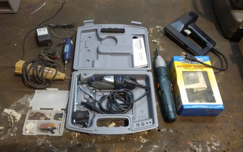 lot 147 image: Dremel 300 Series And Other Rotary Tools With Bits, Electric Stapler