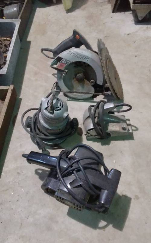 lot 150 image: Ram 12 Drill, Chicago Jig Saw, Black & Decker 38 Drill, Jig Saw
