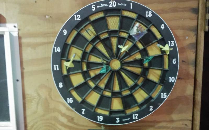 lot 180 image: 1-Electronic, 1-Wall Mount Dart Board Games
