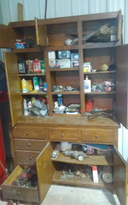 lot 188 image: Contents ONLY Of CupboardCabinets - Oil Filters, Automotive Related Bulbs, Gaskets, Chemicals)