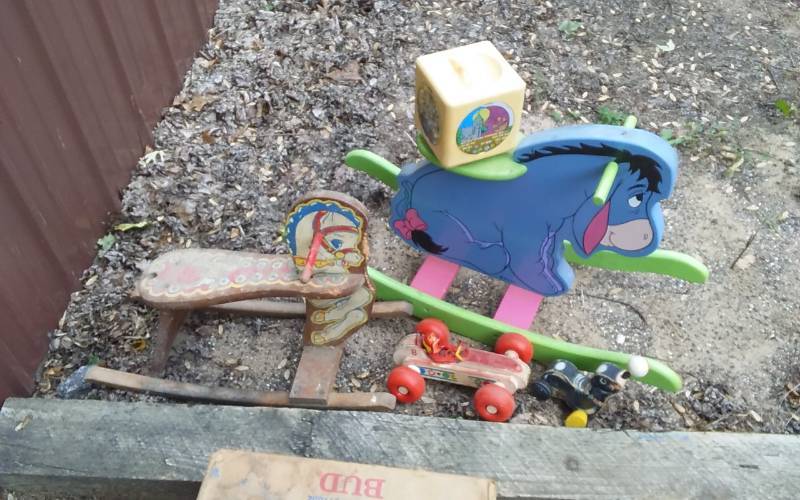 lot 246 image: Old Fisher Price Toys, Music Box, Rocking Horses
