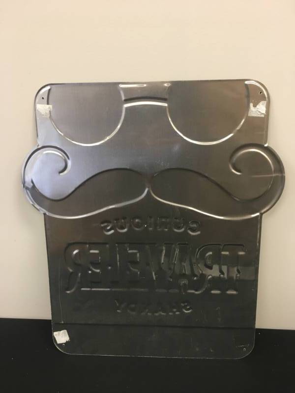 lot 12 image: Curious Travelers Shandy Metal Sign - 16 x 20