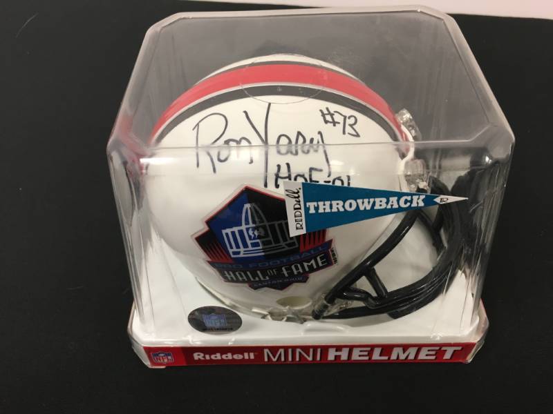 lot 92 image: Minnesota Vikings Autographed  Ron Yary  Riddell Mini Helmet