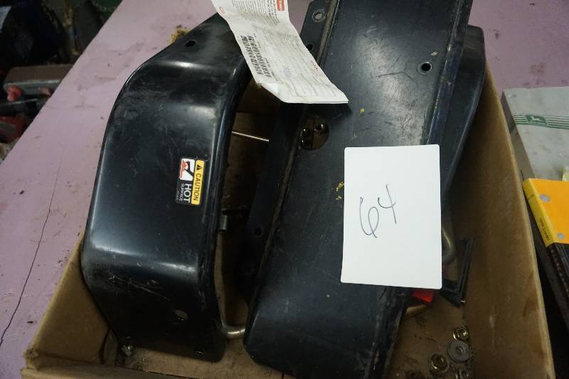lot 28 image: Lot of Assorted Mower Guard Parts and John Deer Manuals