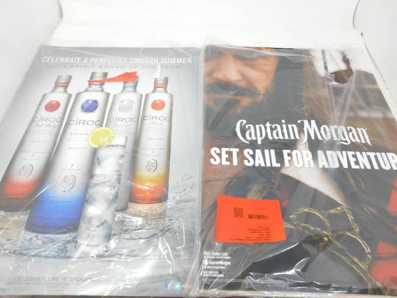 lot 50 image: Nine CIROC Vodka Posters & Eight Captain Morgan (Set Sail For Adventure) Posters