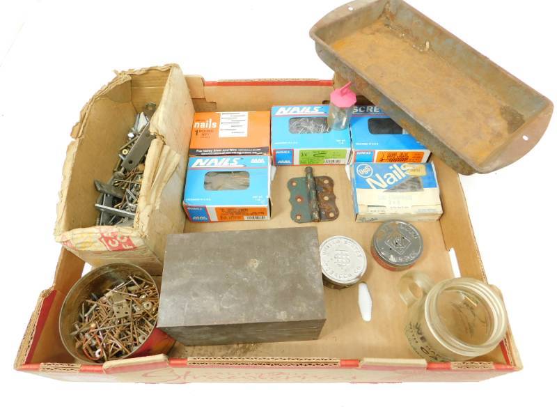 lot 65 image: Containers With Screws & Nails, Etc. In Them