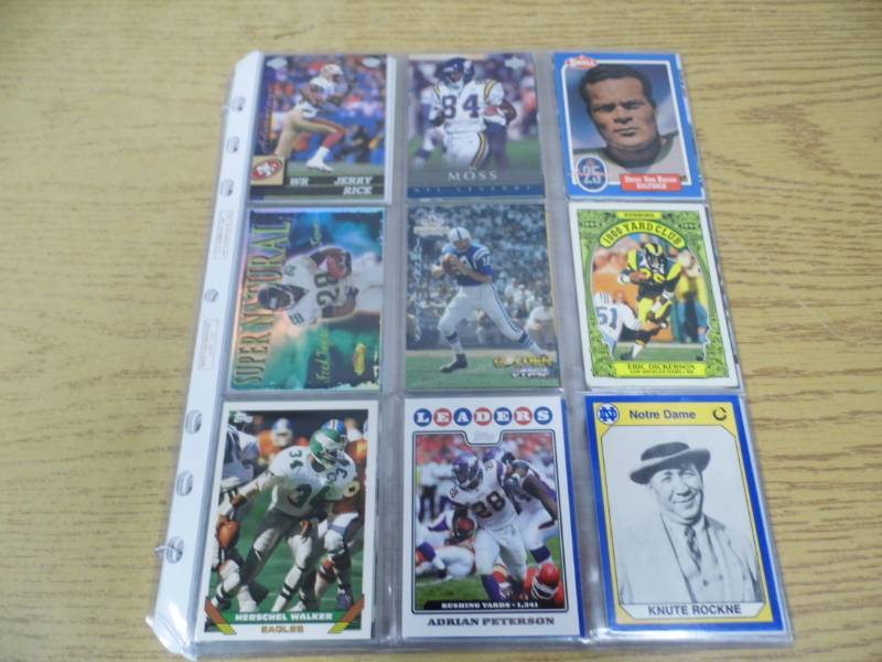 Lot of 6 Sheets Assorted Sports Cards