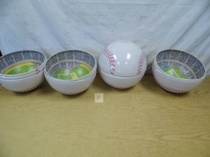 Lot of 4 Tin Baseball Banks