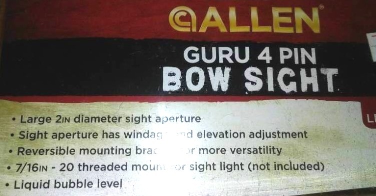lot 87 image: Allen bow Sight Guru