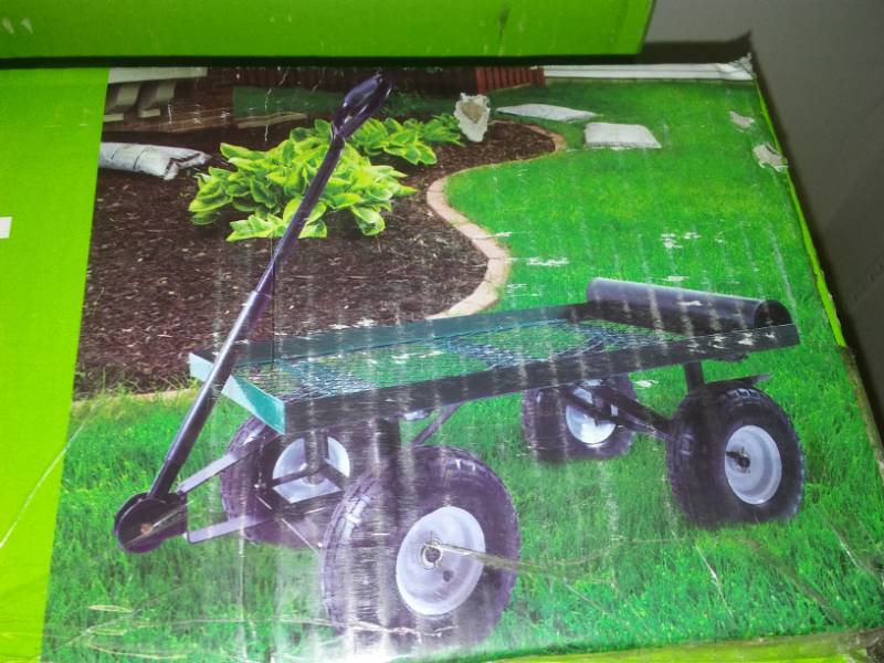 lot 5 image: NEW in Box  Garden cart 500 lb. capacity.