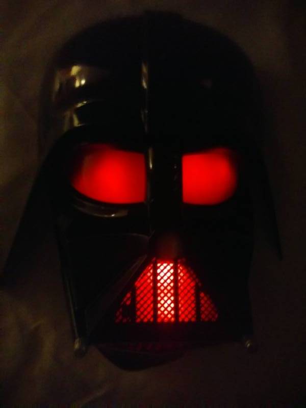 lot 33 image: Darth Vader life-size light up helmet