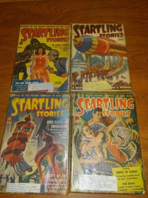 4 Startling Stories, 1939, 40, 40,43. PULP