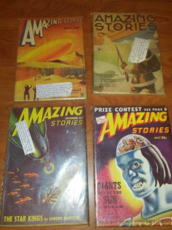 4 Amazing Stories, 1934 - 35, 47, 48.� PULP