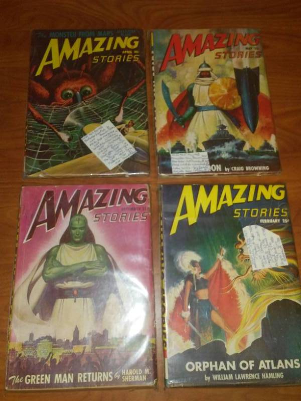 4 Amazing Stories, 1947 - 48. PULP